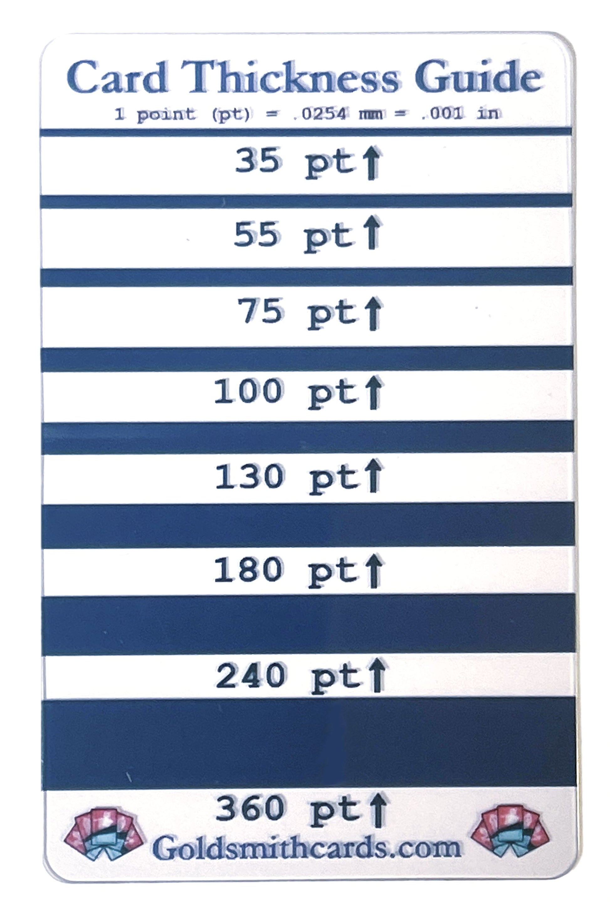 Card Thickness Guide- Measure Thick Sports & Trading Cards up to 360pt –  Goldsmith Cards